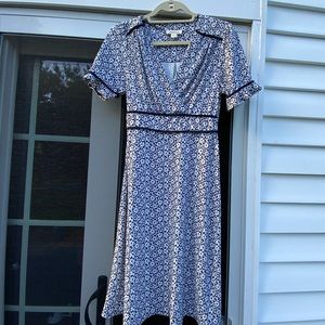 Blue and White Flower Dress